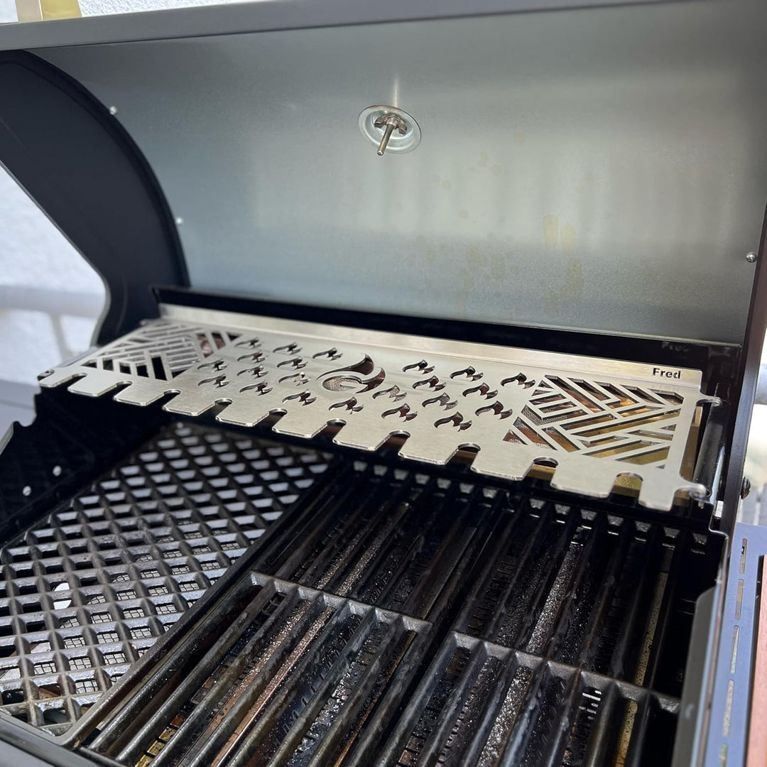 Grillrost.com Das Original Edelstahl Multistation | Warmhalterost passend für Burnhard Fred | mit Dr