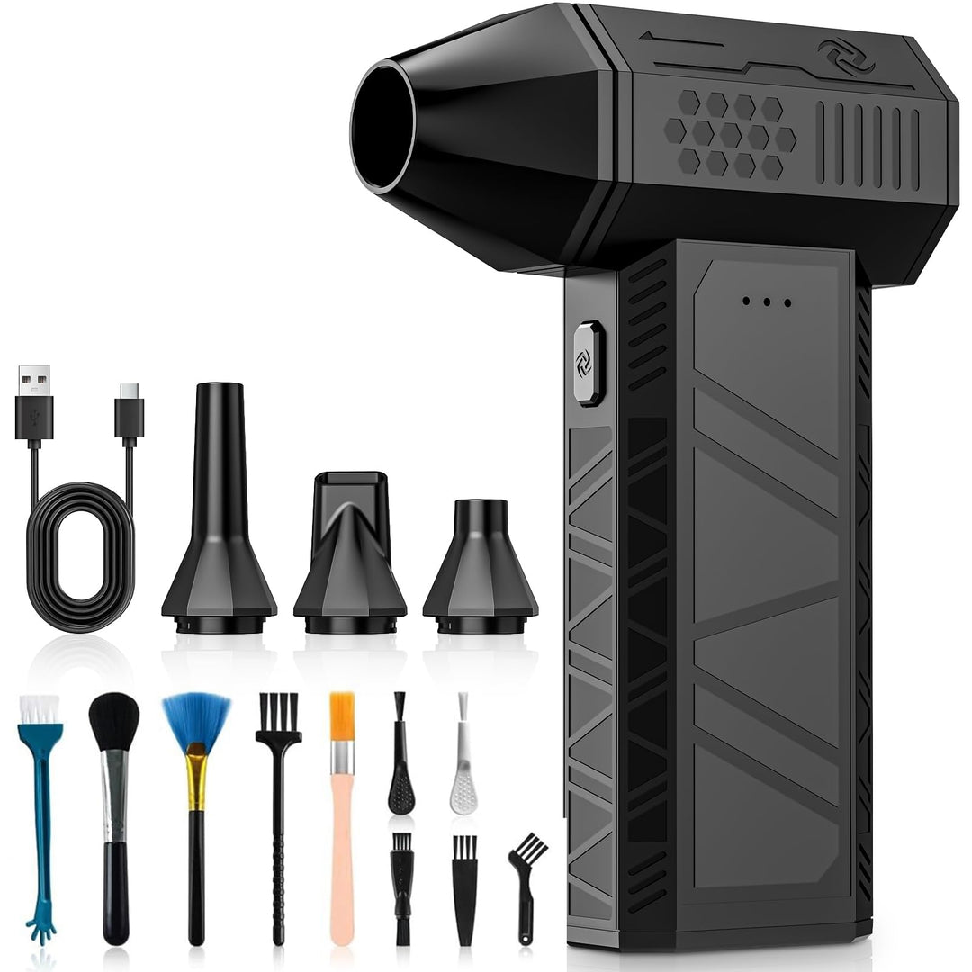 Electric Air Duster,130000RPM Elektrische Staubgebläse Druckluftspray, 3-Gang Mini-Elektrische Staub