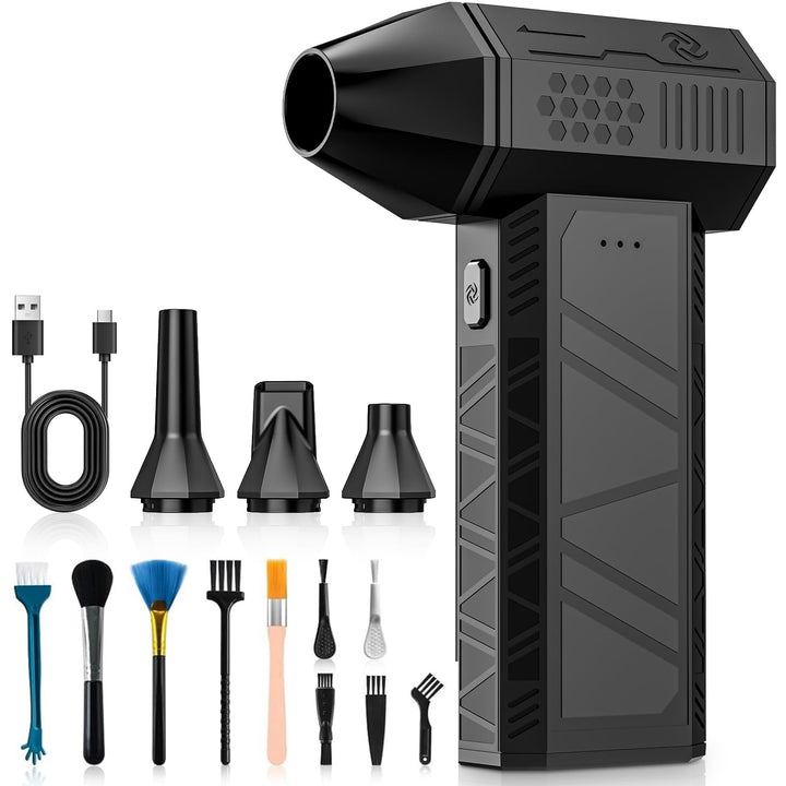 Electric Air Duster,130000RPM Elektrische Staubgebläse Druckluftspray, 3-Gang Mini-Elektrische Staub