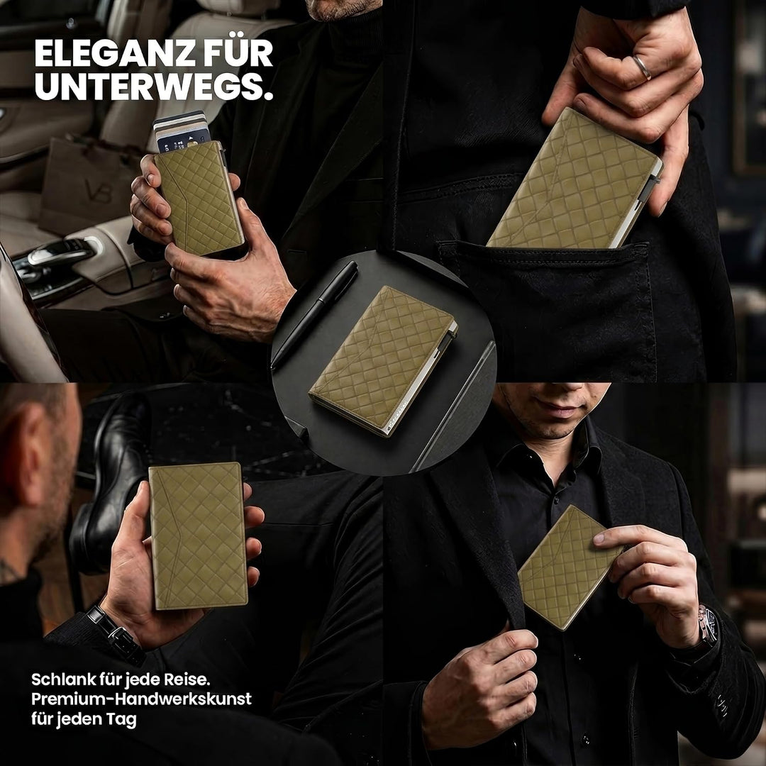 ProWallet Slim 6,7cm, 10,5cm, 1,4cm Grün Gewebt, 6,7cm, 10,5cm, 1,4cm Grün Gewebt