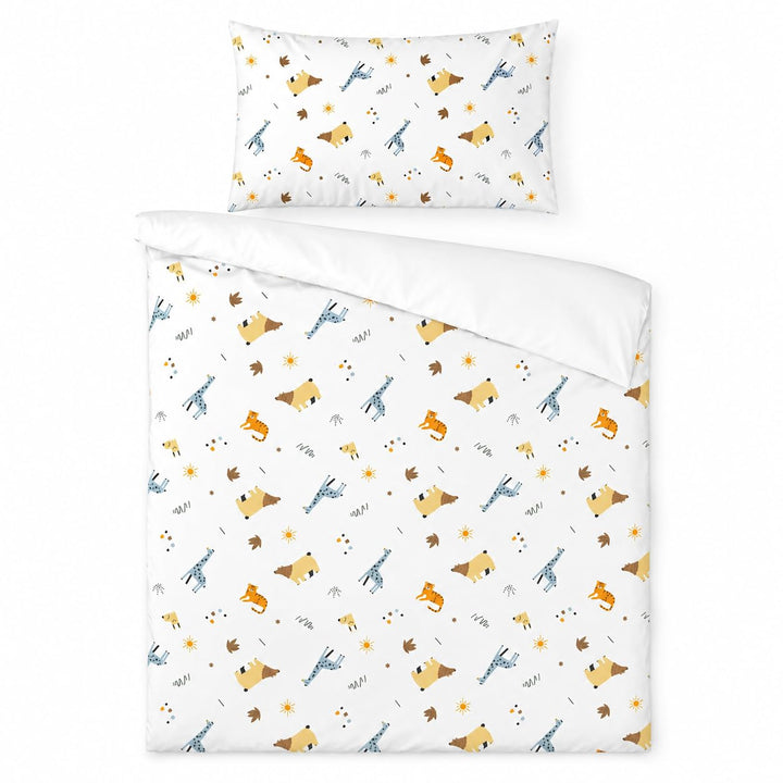 various Wendbare Babybettwäsche-Sets (60 x 120 cm), 100% Baumwolle, bestehend aus Bettbezug und Kiss