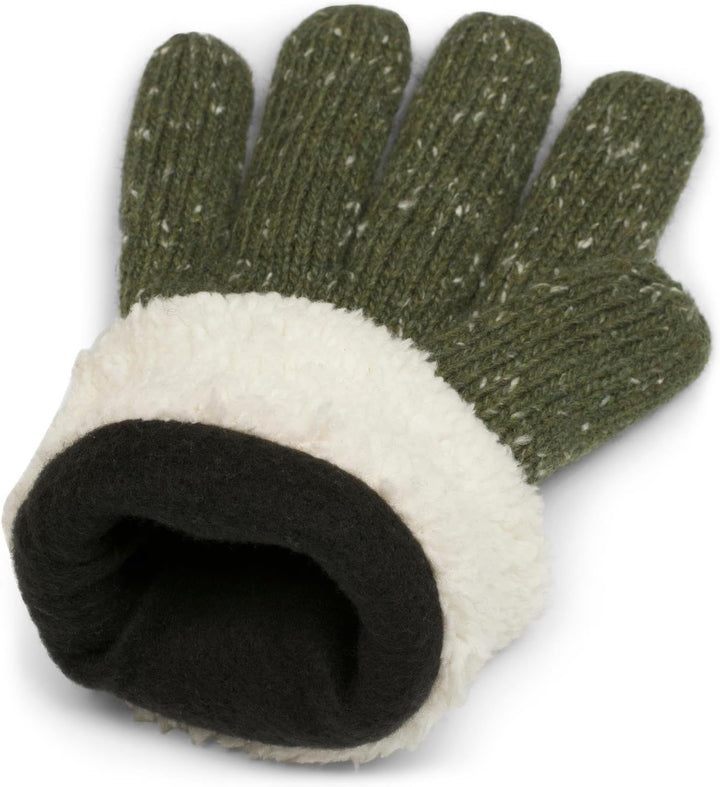 styleBREAKER warme Handschuhe mit Strass und Fleece, Winter Strickhandschuhe, Damen 09010010 Einheit