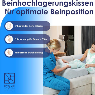 DYNMC you Venenkissen Beinhochlagerungskissen - Beinkissen für Entlastung der Beine - Lagerungskisse