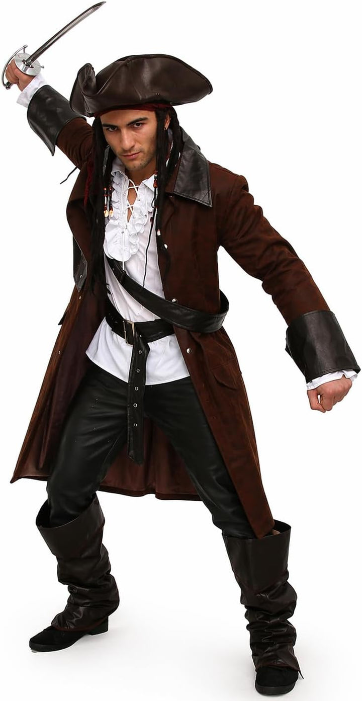 MAYLYNN 12104 - Piratenkostüm Kostüm Pirat Jack mit Hut und Zubehör Faschingskostüm Herren XL, XL