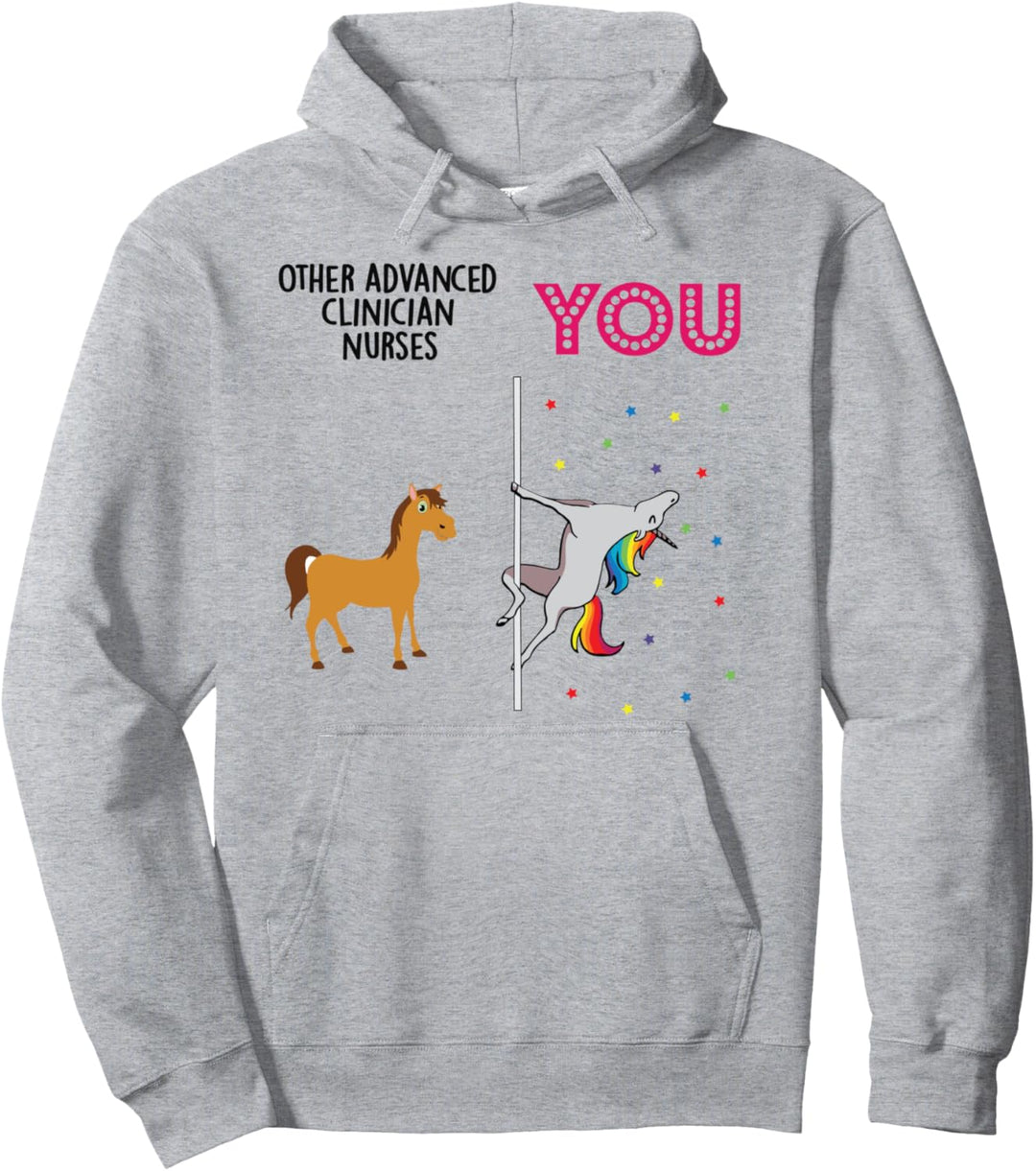 Advanced Clinician Nurse Funny Unicorn Pullover Hoodie