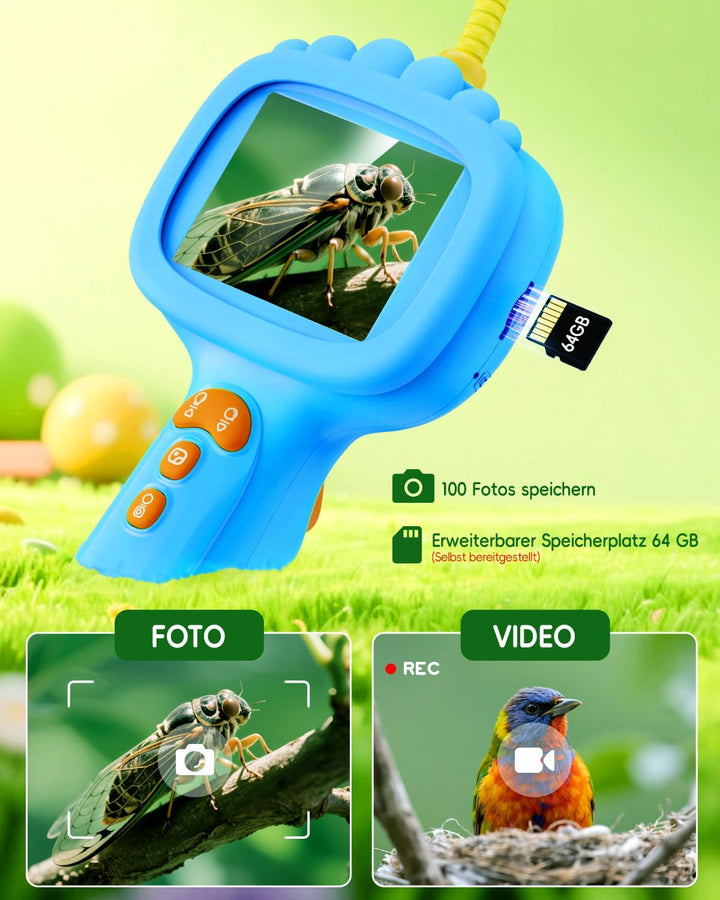 Endoskopkamera für Kinder, Ashfly 1080P Kinder Kamera, STEM Spielzeug für Outdoor Garten Camping Nat