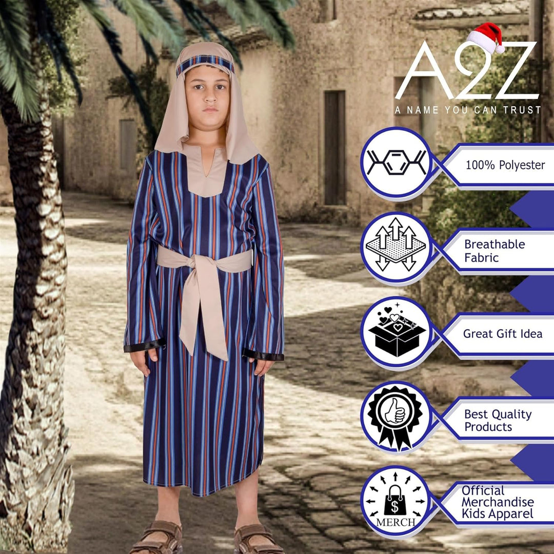 A2Z 4 Kids Jungen Xmas Geburt Dorfbewohner Kostüm Schäfer Stadtbewohner Joseph Gastwirt Kostüm Weihn
