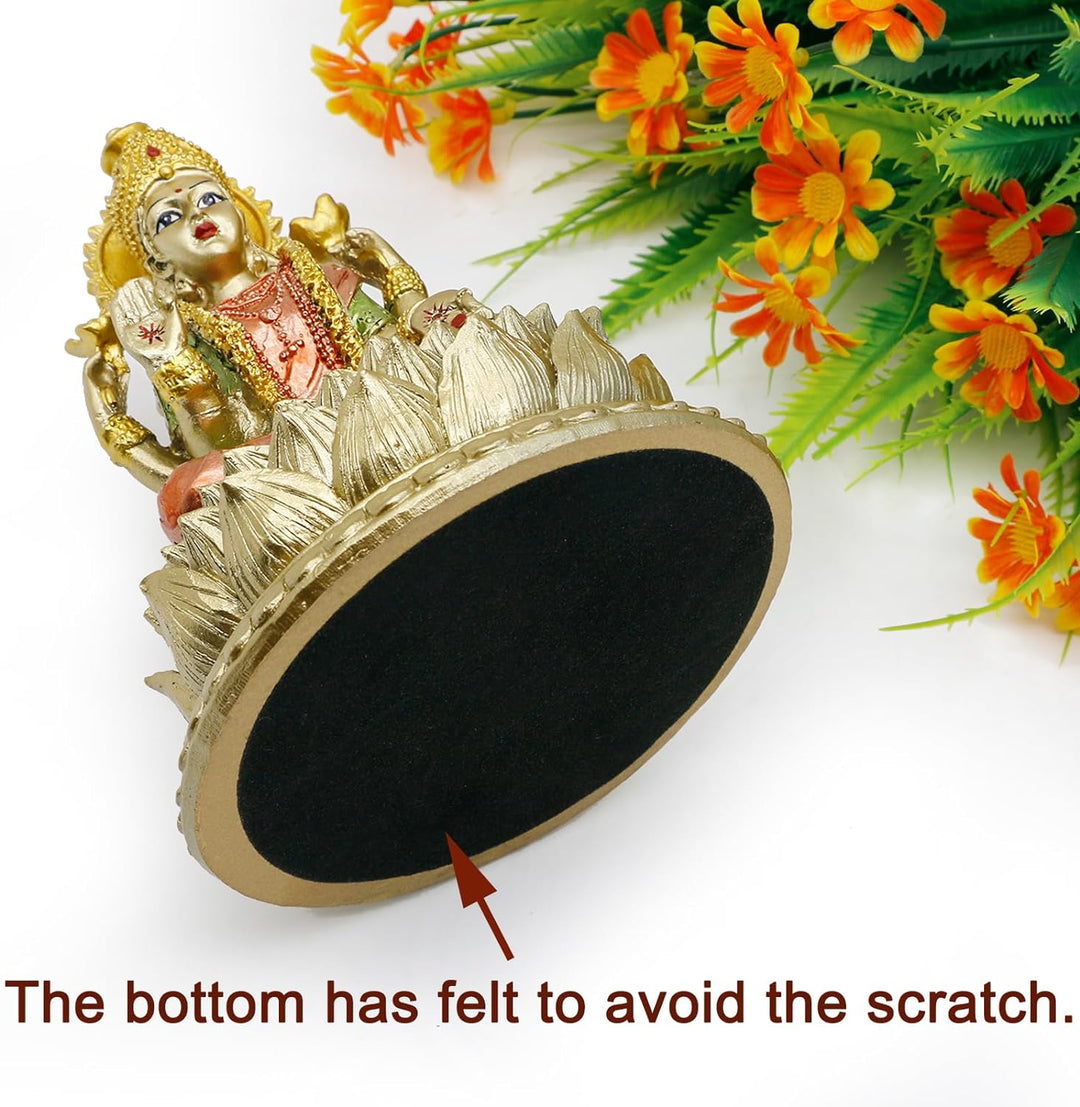 Lakshmi On Lotus 16,5 cm H lndian Gott Laxmi Statue Hindu-Murti Artikel Home Temple Mandir Pooja Dec