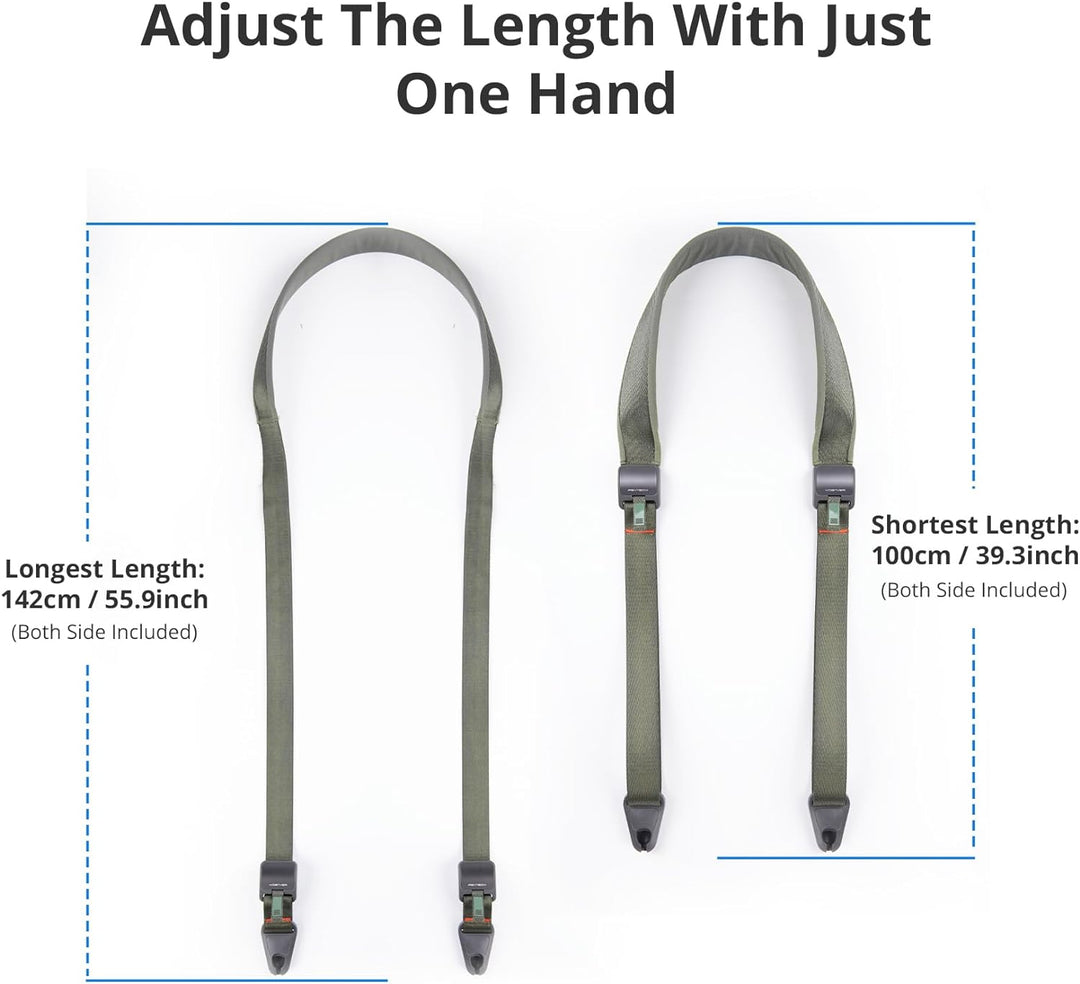 PGYTECH Kameragurt mit Schnellverschluss für Fotografen, verstellbarer Kamera-Schultergurt, Dunkelbl