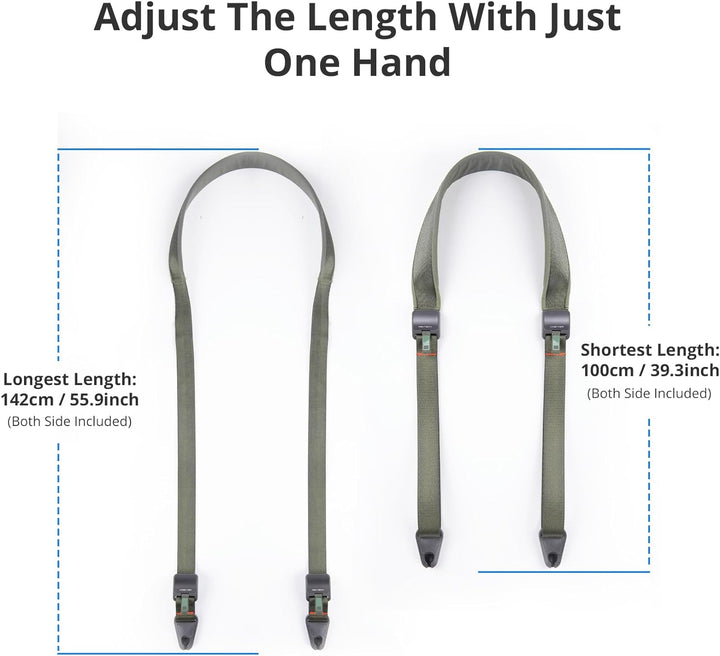 PGYTECH Kameragurt mit Schnellverschluss für Fotografen, verstellbarer Kamera-Schultergurt, Dunkelbl