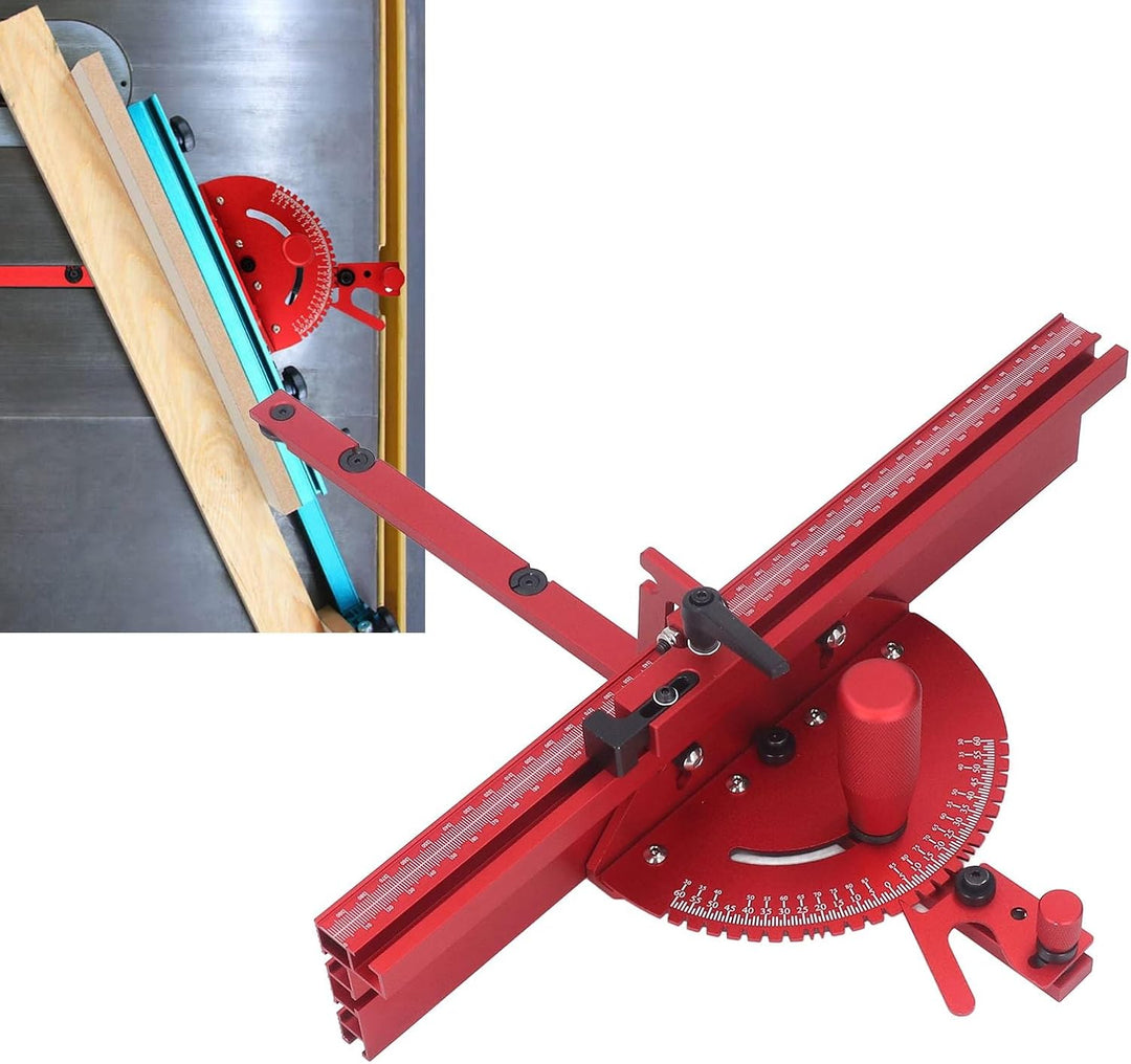 Dioche Enjoywood Gehrungs-Gehrungslehre-System für Tischsägen – Hochpräziser Zaun aus Aluminiumlegie