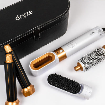 Dryze airstyler 5 in 1, lockenstab, haartrockner, warmluftbürste, föhnbürste, föhn… (- Inklusive Led