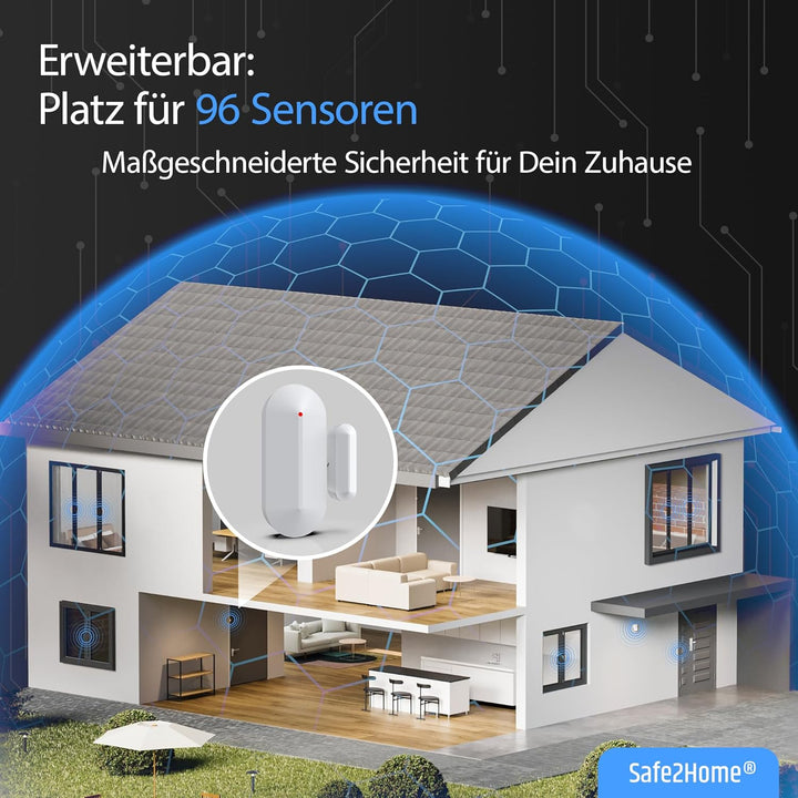 Safe2Home® 4G Funk Alarmanlage Basis Set SP210 mit Sabotageschutz u Lichtsteuerung – deutsch - LTE W