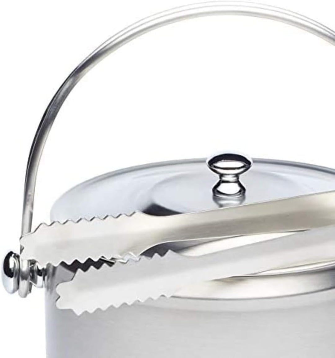 Bar Craft Eiskübel mit Deckel und Eiszange, polierter Edelstahl, Henkel, in Geschenkbox, 1.9 Liter V