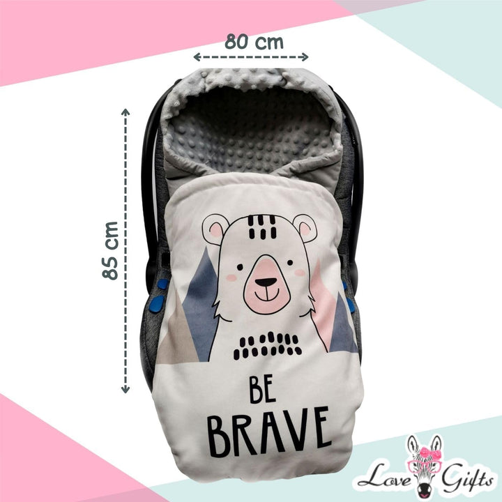 Love Gifts® Einschlagdecke Babyschale 80 * 85 cm, Baby Erstausstattung für Autositz, Kuscheldecke fü
