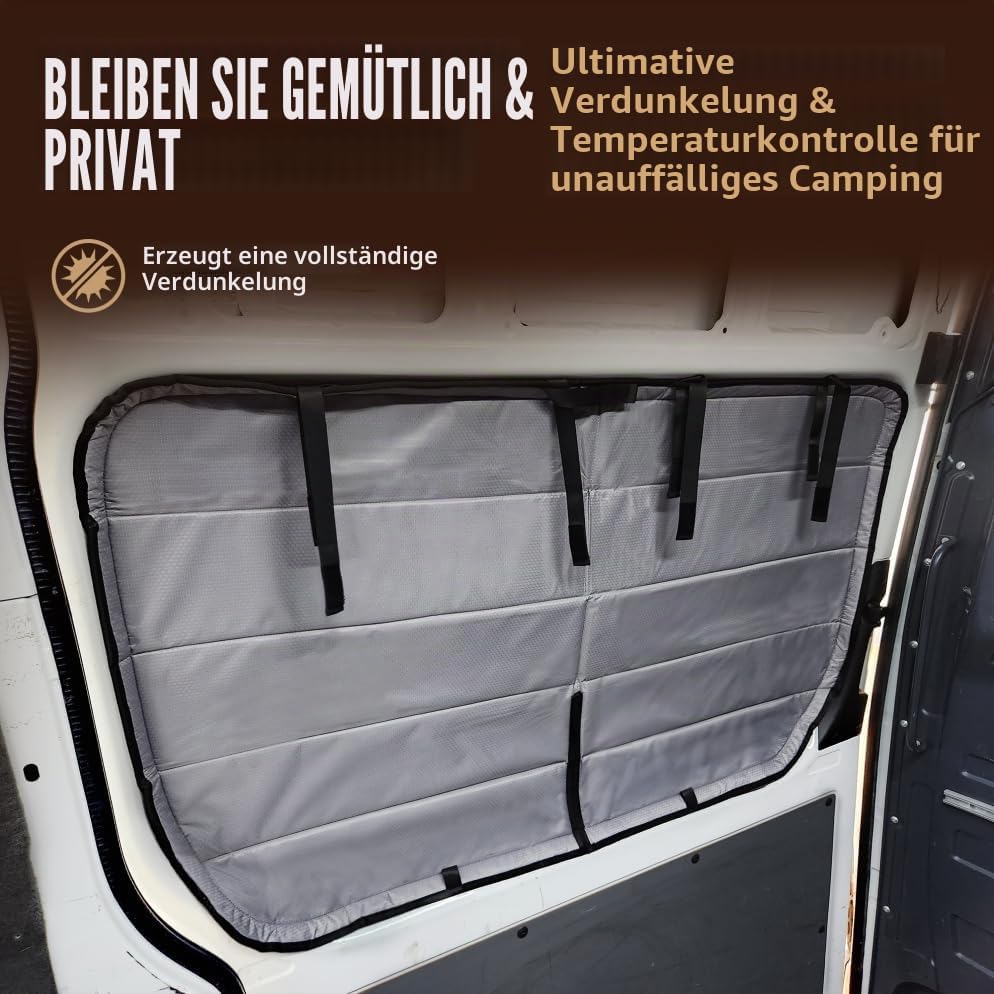 Living in a Bubble Isolierte Verdunkelungs-Schiebetürfensterabdeckung für Mercedes Sprinter (2007-Ak