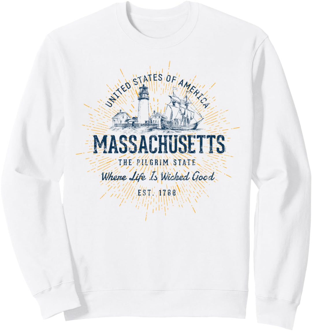 Vereinigte Staaten Retro Stil Vintage Massachusetts Sweatshirt