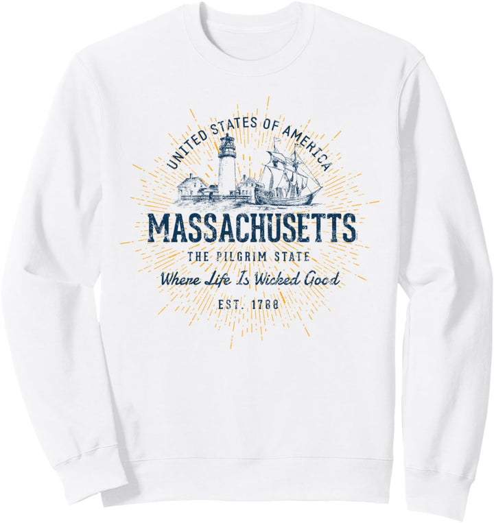 Vereinigte Staaten Retro Stil Vintage Massachusetts Sweatshirt