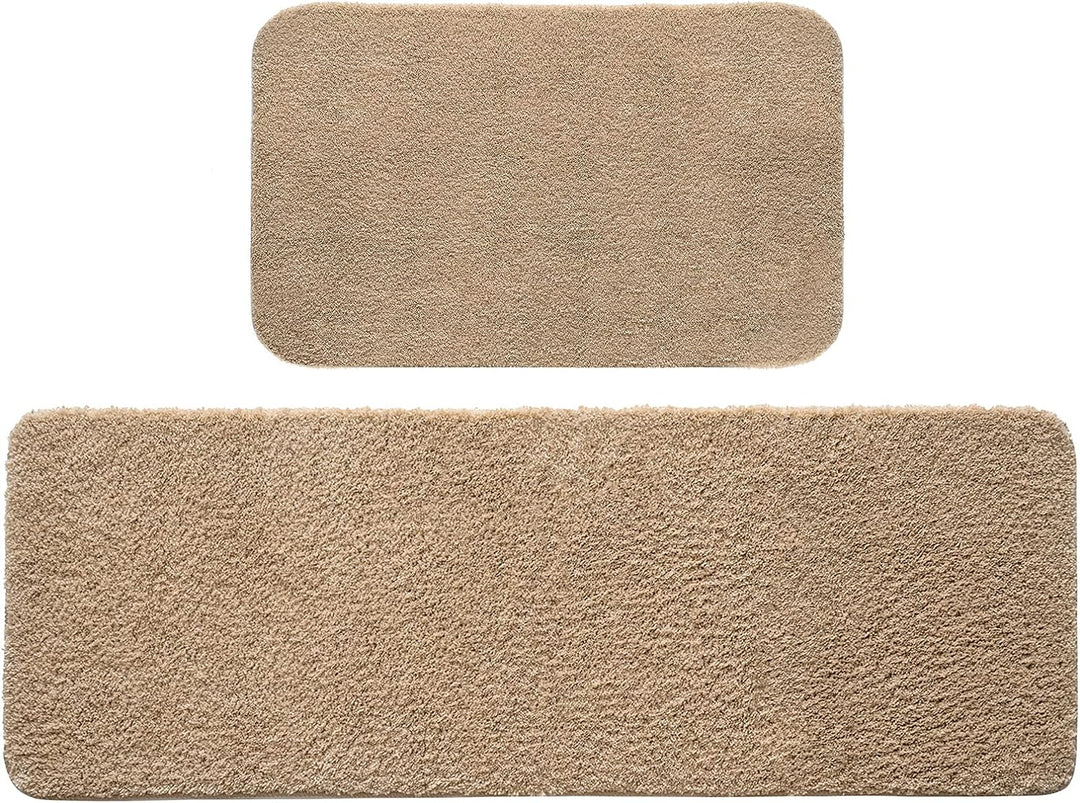 MIULEE Badematte Duschvorleger Badvorleger Flur 2er Set rutschfest Matte Teppiche Badteppich Badezim