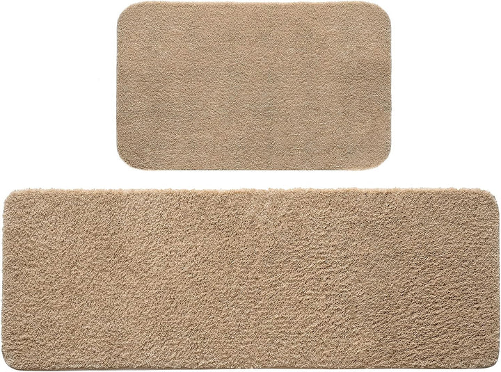 MIULEE Badematte Duschvorleger Badvorleger Flur 2er Set rutschfest Matte Teppiche Badteppich Badezim