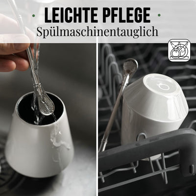 Origeens Mate Tee Set mit Mate Becher, Bombilla, und Bio Yerba Mate Tee | Design Mate Tee Becher aus
