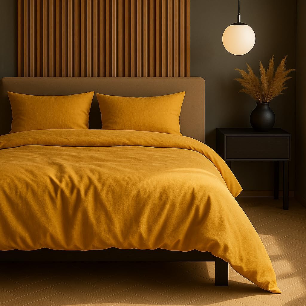 VelvetHome Deluxe Bettwäsche 135x200 Baumwolle Bettbezug 135x200 cm mit Kissenbezug 80x80 cm Hohe Qu