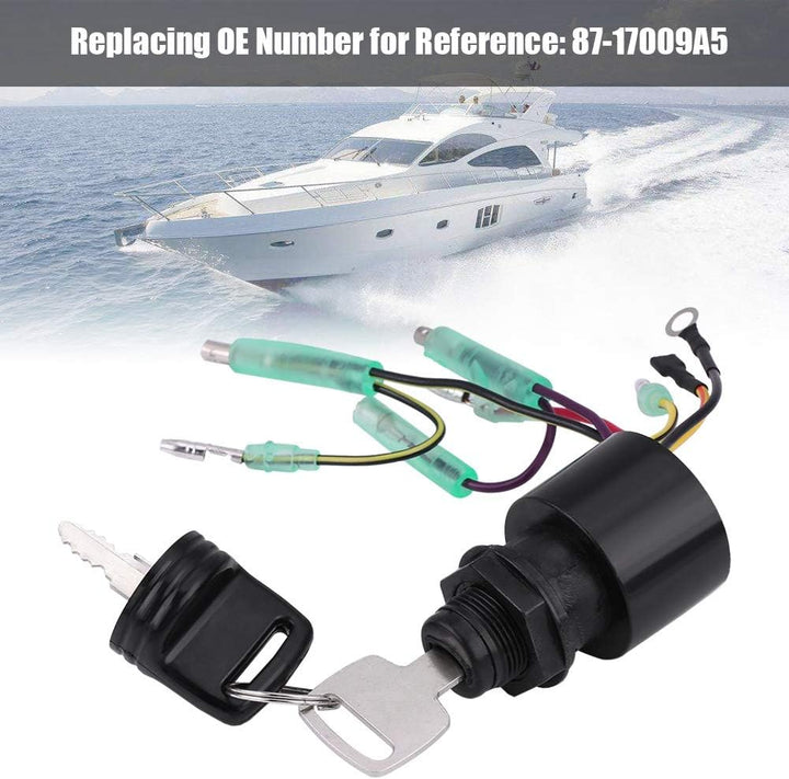 Boot Zündschlüsselschalter, Zündschalter mit 2 Schlüsseln für Mercury Outboard Remote Control Box 87