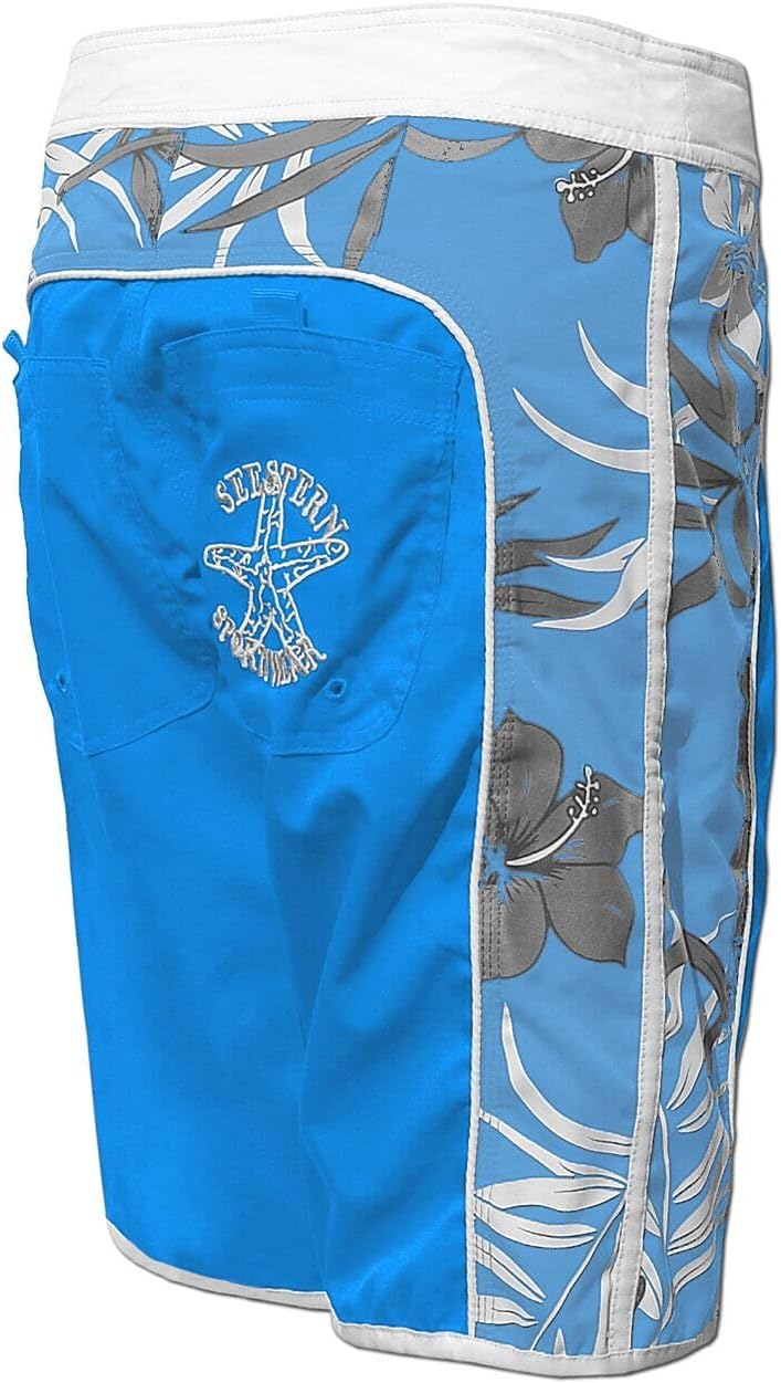 SEESTERN Damen Microstrech Boardshorts Surfshorts Boardshort Badehorts XS-4XL /2123 3XL Türkis, 3XL
