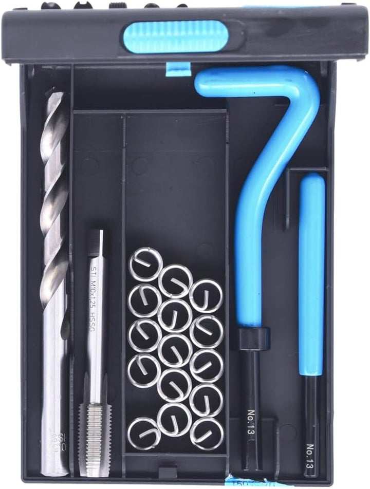 KS Tools 150.6070 Nirostahl Gewinde-Reparatur-Satz M10x1,25x13,8mm, 19-tlg.