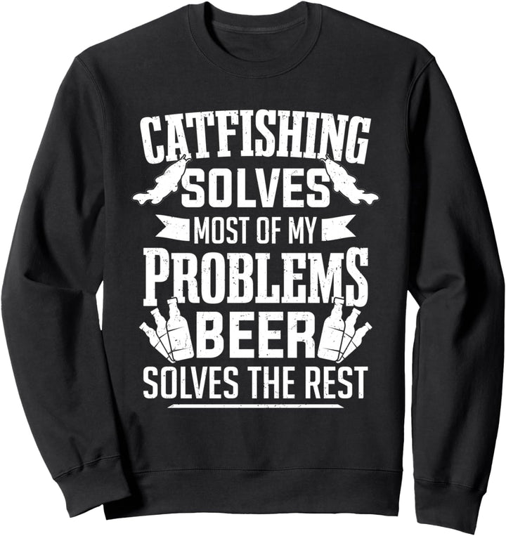 Wels Fischen Angler Welsfischer Waller Angeln Herren Sweatshirt