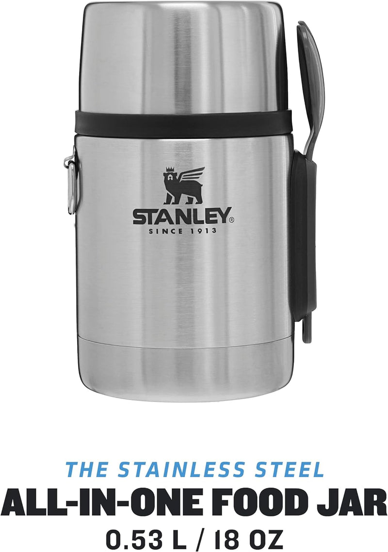 Stanley Adventure Stainless Steel All-In-One Thermobehälter für Essen mit Spork 532 ml - Edelstahl W