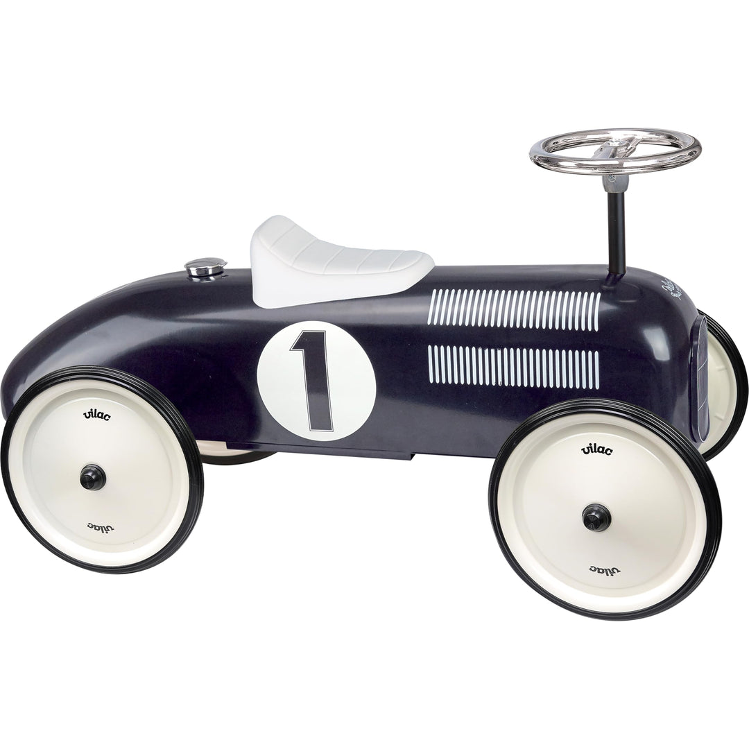 Vilac - Kindertrage - My Oldtimer-Rennwagen aus schwarzem Metall - Entwickelt die motorischen Fähigk