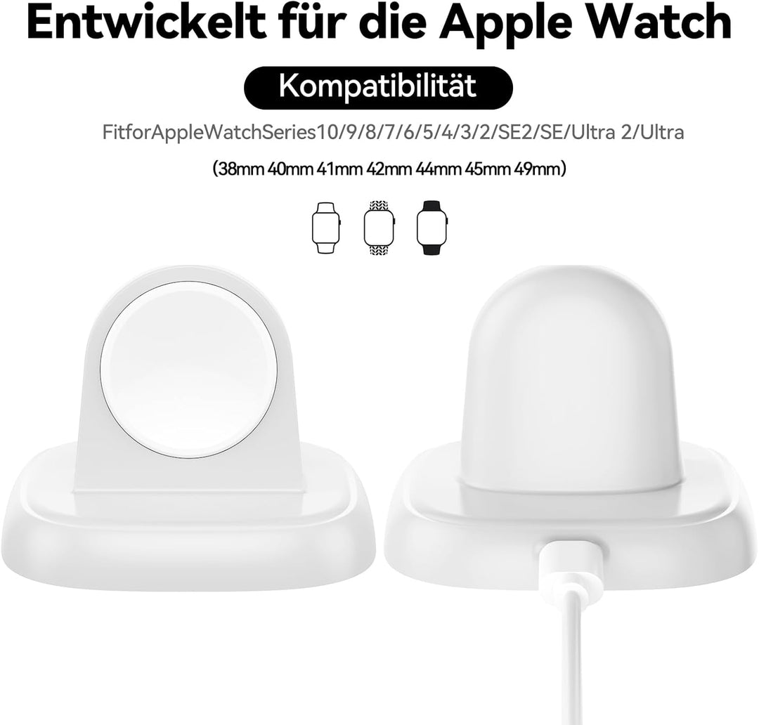 LVFAN Ladegerät für Apple Watch, iWatch Ladestation mit USB-C Ladekabel, kabelloser Reiseladegeräteh