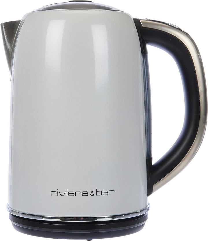 Riviera & Bar Wasserkocher mit variabler Temperatur 1,7 l 2200 W Perlweiss, Perlweiss