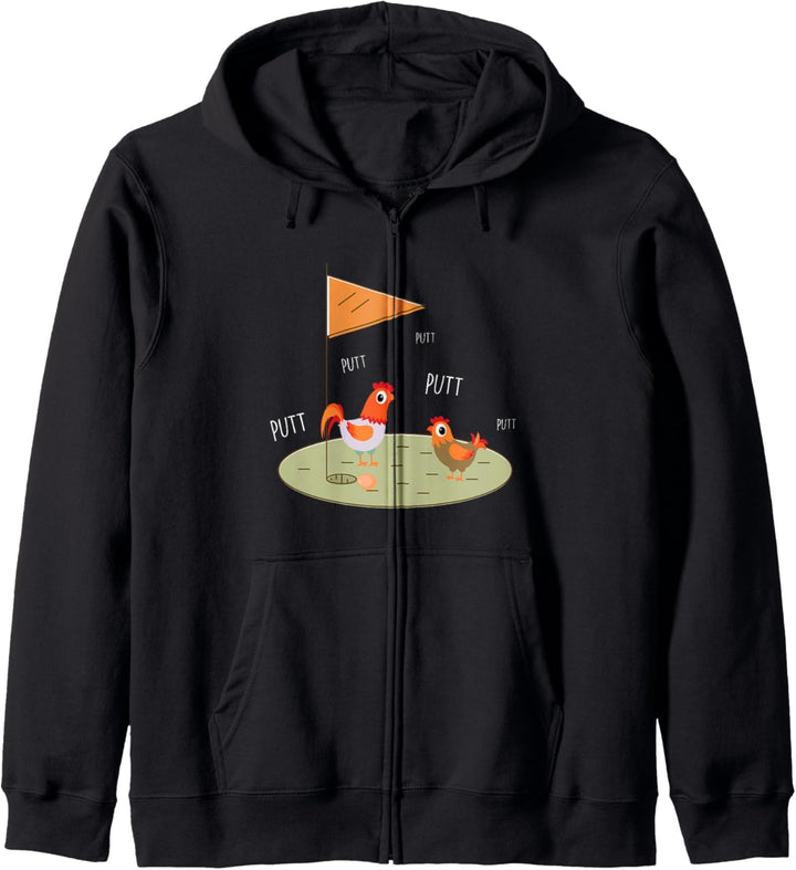 Golf Golfen Golfer Golfspieler Golfplatz Huhn Caddy Geschenk Kapuzenjacke