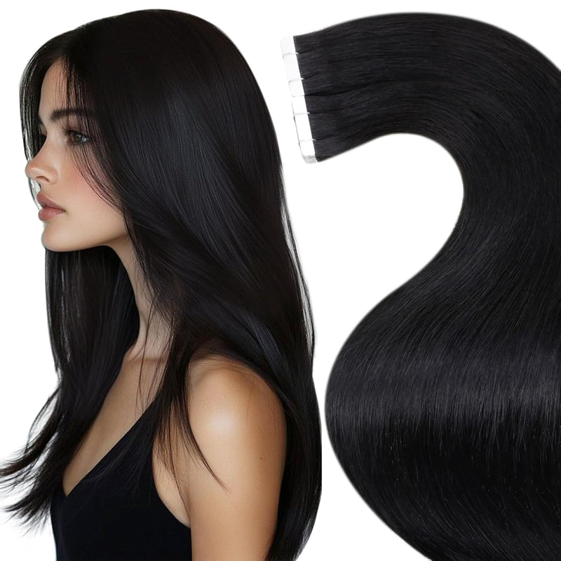 Hetto Echthaar Extensions Tape in Schwarz Extensions Tape in Echthaar Remy Tape in Extensions Echtha