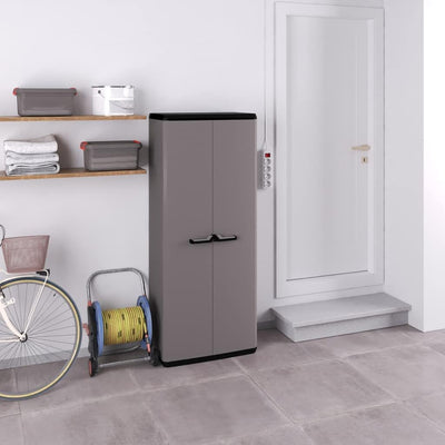 Keter Più Kunststoffschrank, hoch, anthrazit/schwarz, 68 x 39 x 166 cm Tall cabinet, Tall cabinet