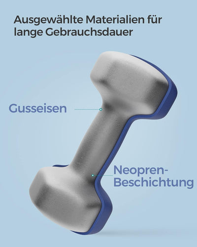 SONGMICS Hanteln, 2er Set, Hantelset, Kurzhanteln, Hexagon, Neopren-Beschichtung, Krafttraining, Wor