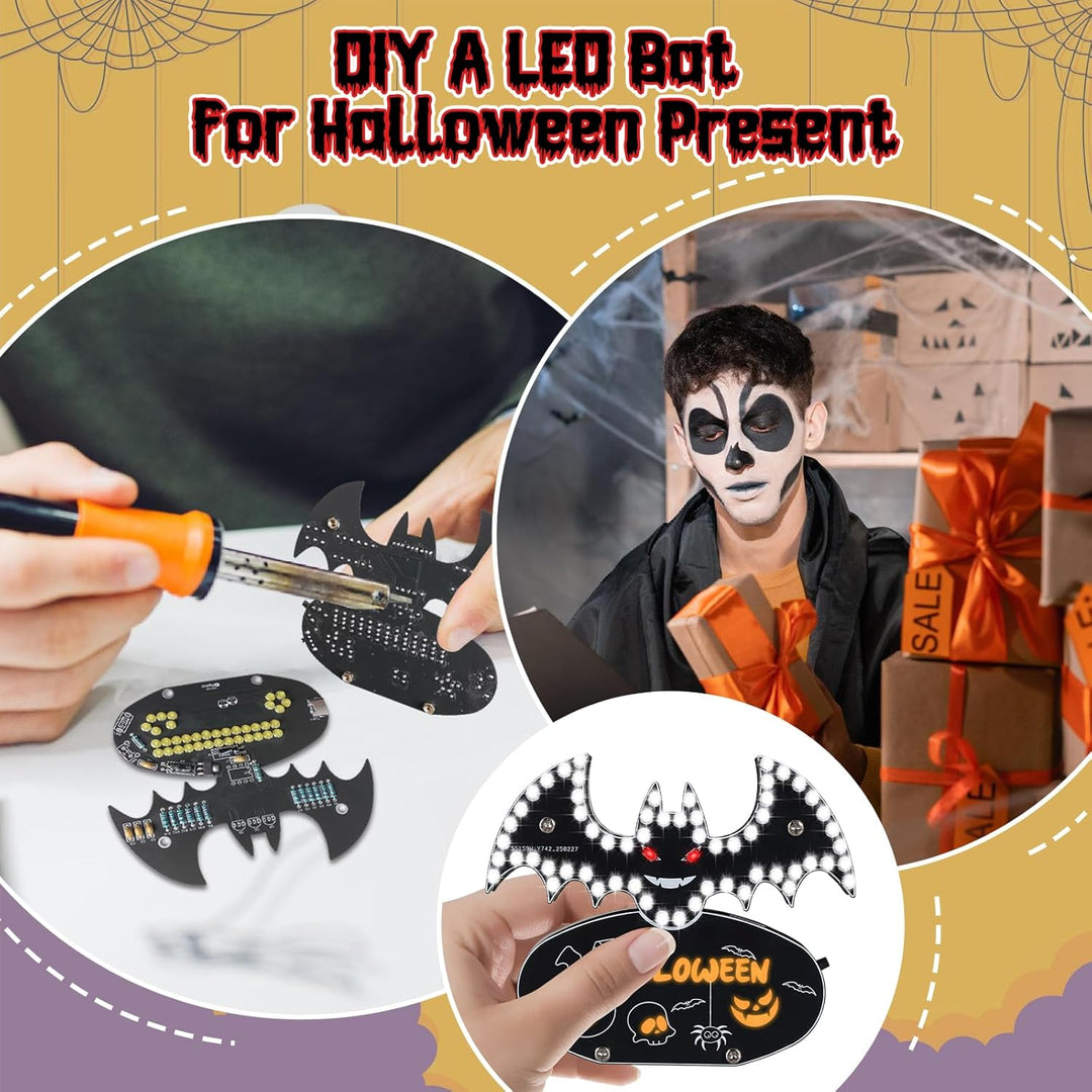 Löt Bausatz, Fledermaus LED Licht Löten Übungssatz, DIY Electronic Kits für Anfänger, Lehr und Lerna