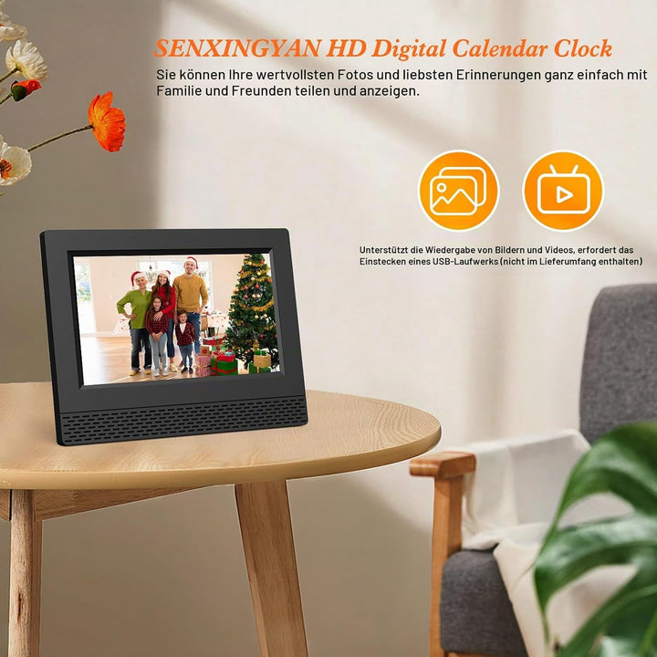SENXINGYAN Digital Kalender Wecker, 7&