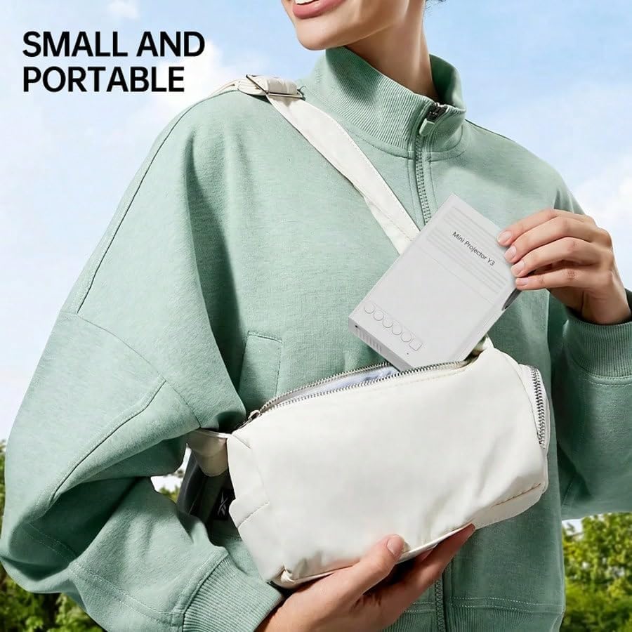 Lightweight Portable Projector, 480P Native Resolution with 720P Support, Comes with Remote Control