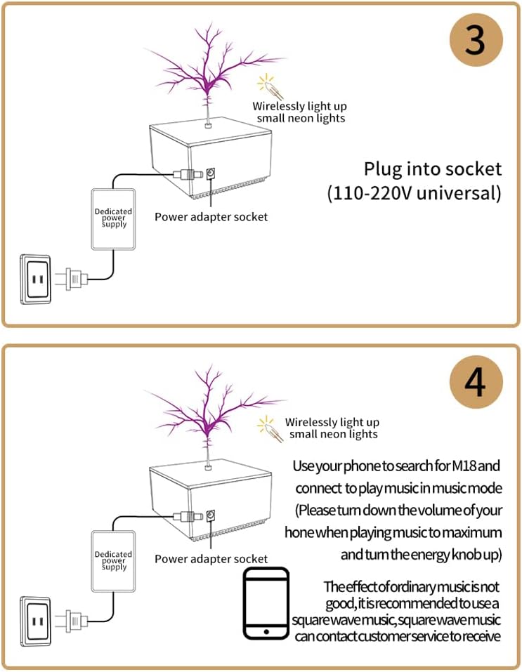 Weytoll BT-Version Mini Tesla Spule Music Tesla Coil, Electric Power Wireless Transmission Model, El