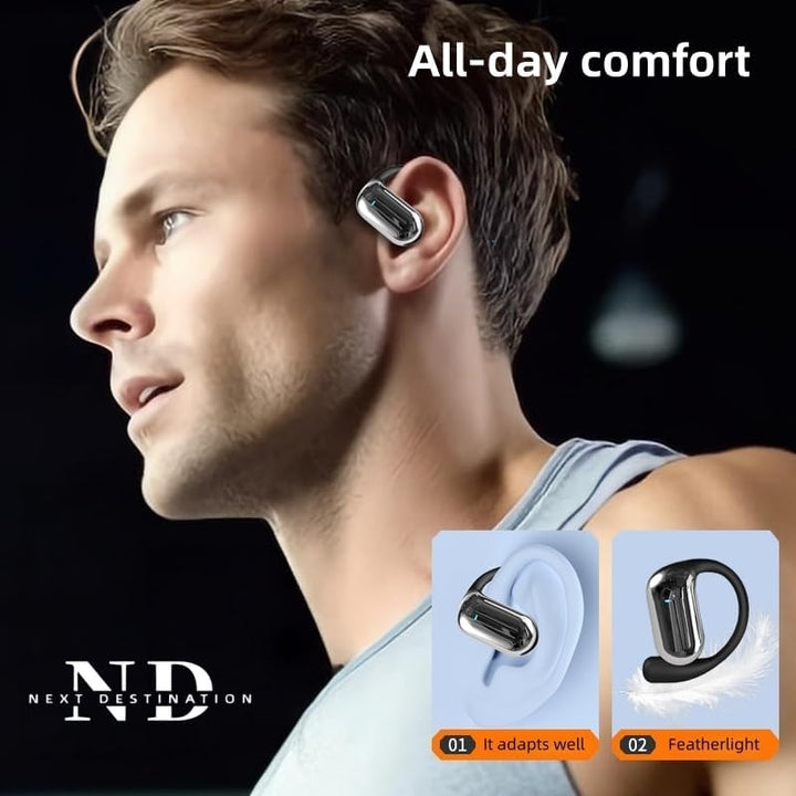 Next Destination Kabellose Bluetooth 5.4 Sport-Kopfhörer mit Haken Q16S | Kopfhörer | IPX7 wasserdic