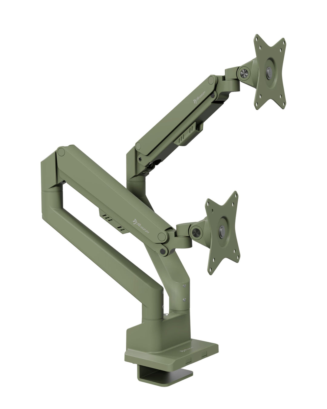 Arozzi Alzare Neo Duo Monitorarm mit Gasfeder - 2 Arme, für 43–86 cm Monitore, VESA 75/100, 360° dre