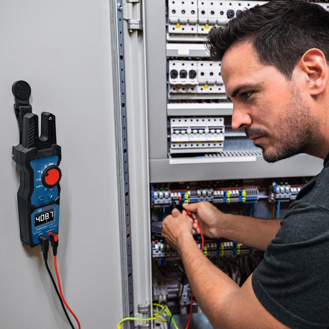 Bosch Professional MH 1 | Magnetaufhängung, nicht leitende Gummibeschichtung, verstellbarer Klettver