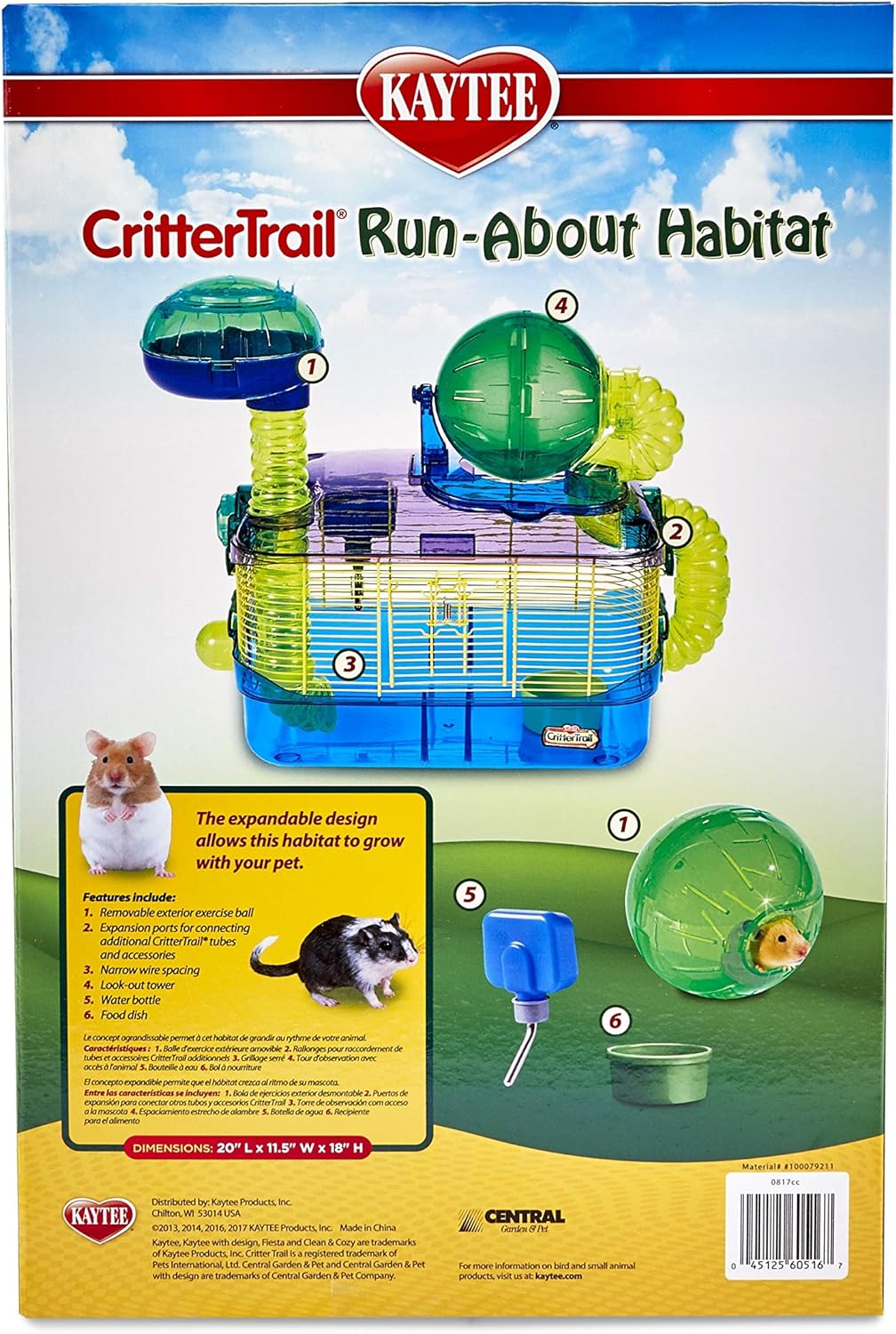 Kaytee CritterTrail Run-About-Habitat für Kleintiere wie Hamster, Rennmäuse und Mäuse Critter Trail