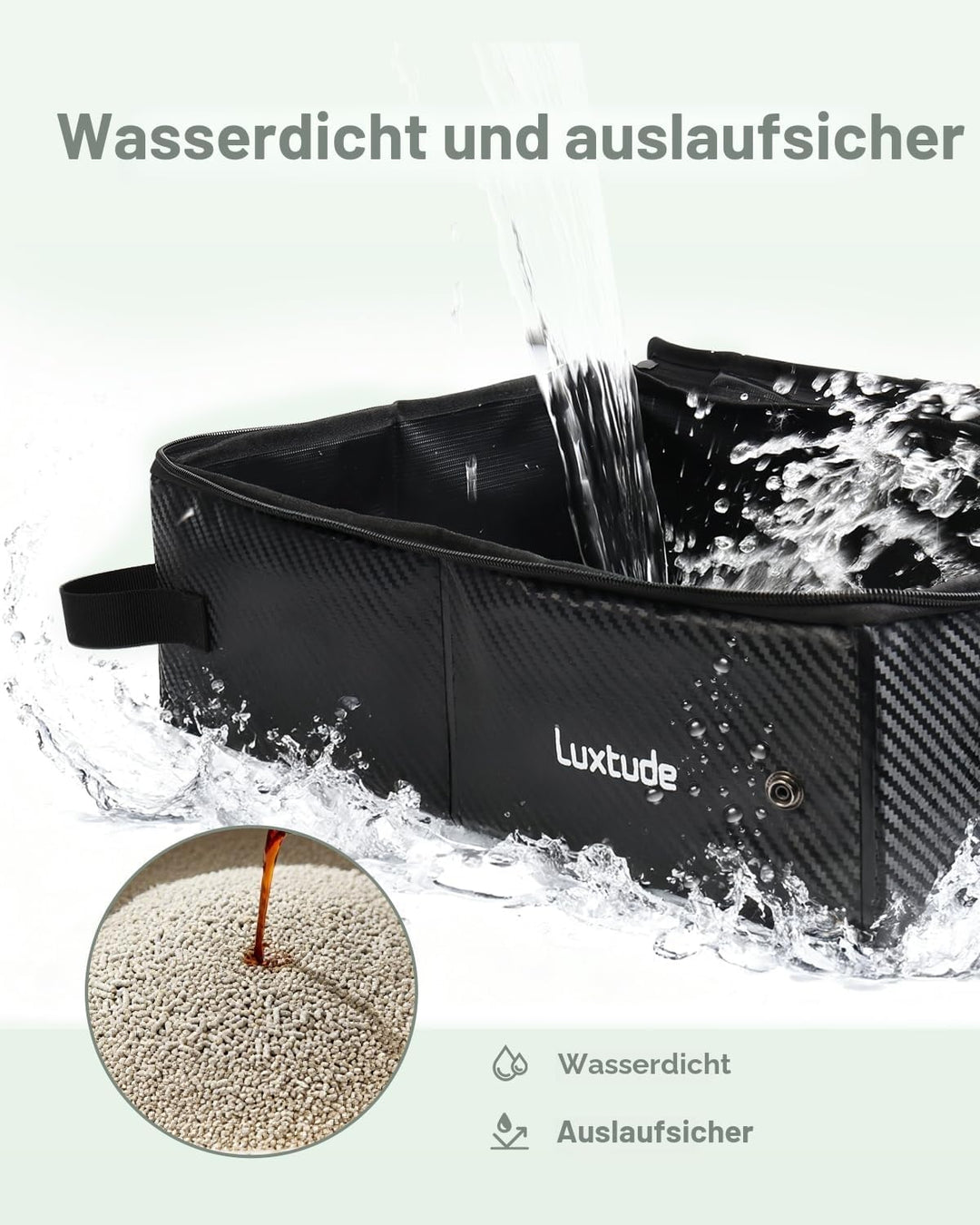 Luxtude Reise-Katzentoilette für Katzen, tragbare Katzentoilette für Katzen (Schwarz, Mitte) Schwarz