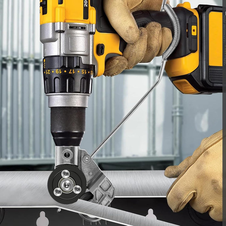 Elektrischer Bohrplattenschneider-Aufsatz, 2025 verbesserter Metallblechschneider-Adapter – Drill Cu