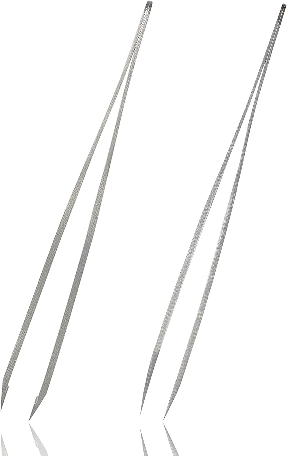 Rubis Pinzetten Set - Augenbrauenpinzette schräg und Splitterpinzette mit spitzer Spitze aus Edelsta