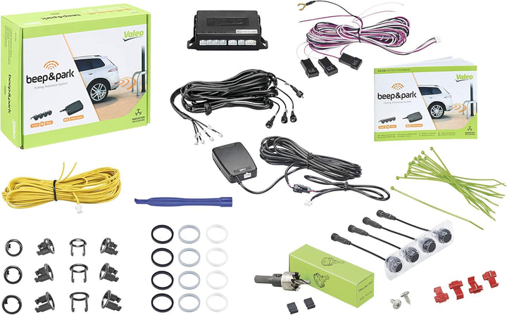 VALEO Beep & Park Einparkhilfe mit 4 Sensoren + Lautsprecher - Front- oder Heckmontage 632200,